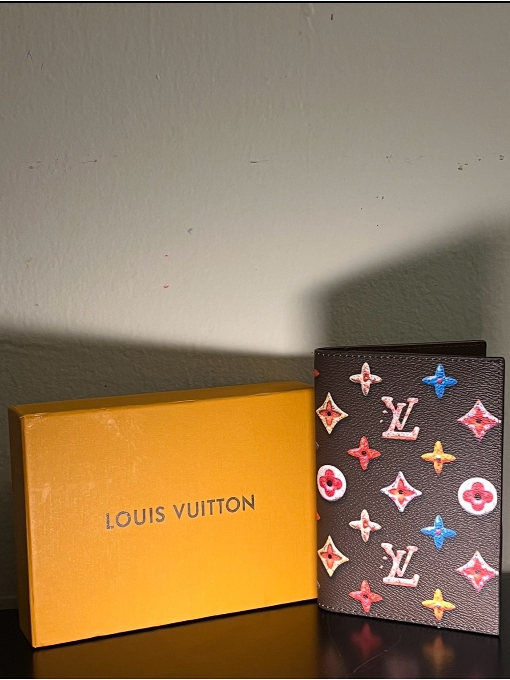 Louis Vuitton Brown Donut Print Passport Holder